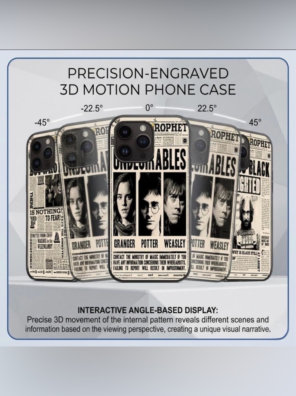 Harry Potter 3D Wizard Motion Newspaper iPhone 15 Plus Case
